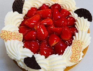 Aardbeien vlaai